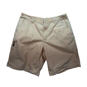 Columbia Mens Cargo Shorts Size 36 Beige Flat Front Casual Outdoors Pockets
